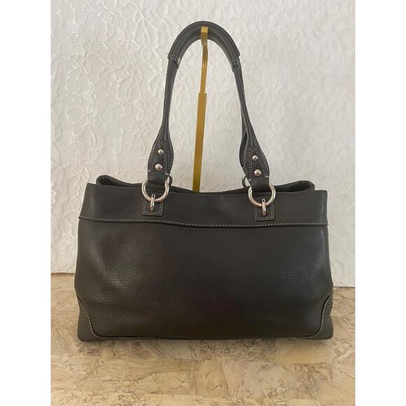 Vintage Coach Penelope black pebble leather shoulder bag tote Serial F14425 - Picture 2 of 10